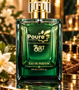 Ships in 5 working day(s) Poure Bolt Perfume (Marine Freshness, Citrus & Aromatic Lavender) A refreshing fragrance that opens with invigorating marine notes and zesty citrus, evoking the crisp freshness of ocean air. At its heart, aromatic lavender blends with fresh spices, adding a refined and energizing character. The scent settles into a soft, powdery finish that feels clean, smooth, and effortlessly elegant. Fresh, sophisticated, and modern, this fragrance is perfect for those who appreciate understated luxury and timeless appeal. Pack: 100 ml SKU : CH-020-OP-03.00