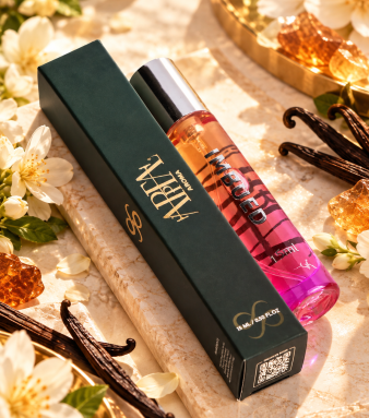 Imbued Perfume (A Bold, Smoky Blend of Incense, Warm Spices, Rich Leather, and Dark Rose) Imbued 15ml combines smoky incense and warm spices with the richness of leather and the deep elegance of dark rose. With the same fragrance concentration as the 100ml bottle, it delivers the full intensity and character of the original perfume in a compact size—nothing diluted, nothing held back.