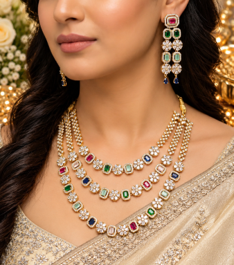 Luxurious Bridal American Diamond Necklace