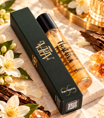 Thalaiva (A captivating blend of warm saffron, spicy cinnamon, and rich agarwood creates a luxurious, deep, and irresistibly sophisticated fragrance with an elegant, long-lasting woody finish)