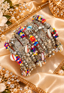 Multi Khodi Bangles Set For Women | Traditional Indian Bangles Set | Wedding & Festive JewellerySKU : BK-MTL-A006