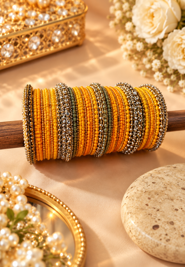 Premium Quality Copper Bangles Set for Women | Luxury Bridal Kada with Pearl Tassel Latkan | Traditional Wedding & Festive Jewelry Collection SKU : BK-0678-OP-09.20