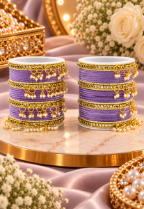 Indian Metal Bridal Bangle Set for Women, Traditional Wedding Bangles, Designer Ethnic Jewelry Collection SKU : IC1525