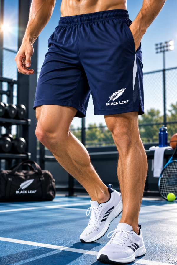 Ships in 5 working day(s) Black Leaf Men's Sports Shorts – Lightweight Performance Wear Stay cool, comfortable, and ready for action with the Black Leaf Sports Sando. Designed for workouts, badminton, running, gym sessions, and everyday activewear, it offers a sporty look with lightweight comfort and freedom of movement. Its athletic design makes it a perfect choice for training and high-energy activities. Key Features: Lightweight and comfortable Breathable, sweat-wicking performance Stretch-friendly fit for easy movement Ideal for gym, sports, running, and casual wear SKU : BK-0673-OP-05.50